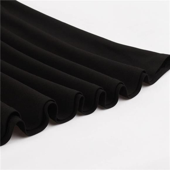 Women's Vintage Polka Dot 1950s Audrey Retro Rockabilly Dress Swing Dress, Black - Picture 6 of 7